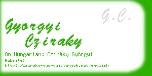 gyorgyi cziraky business card